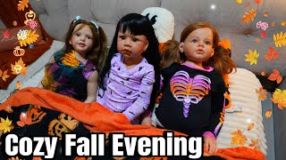 Reborn Dolls Cozy Fall season Evening Routine [upl. by Andrei]