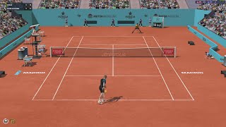 Full Ace Tennis Simulator  Andrey Rublev VS Felix Auger Aliassime  MADRID  Gameplay [upl. by Eizzo]