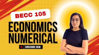 BECC 105  Important question  ECONOMICS NUMERICAL  ignou walay [upl. by Buell]