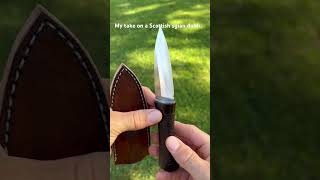 Damasteel and AEBL sgian dubh wwwblackcustomknivescom [upl. by Yvel]