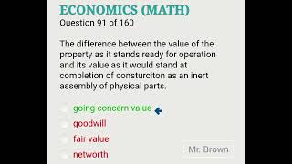 MATH ECONOMICS  MESL  ME BOARD [upl. by Retsevlis190]