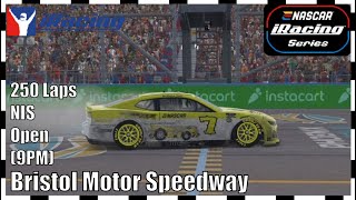 NASCAR iRacing Series Open  Round 5  Bristol Motor Speedway  250 Laps  Maconi Set Up Shop [upl. by Socram]