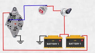 Car Alternator Wiring Diagram  2 pin 24v Alternator Wiring l How to Wiring Alternator [upl. by Dominus]