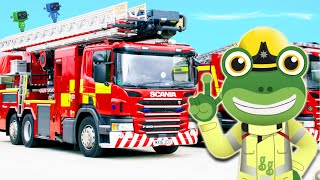 Gecko and the Fire Truck  Geckos Real Vehicles  Trucks For Kids  Educational Videos For Toddlers [upl. by Behlau56]