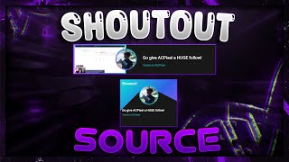 SHOUTOUT SOURCE OBSSTREAMLABS PIXELCHAT [upl. by Borszcz]