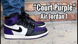 Air Jordan 1 “Court Purple” on Feet [upl. by Anjanette]