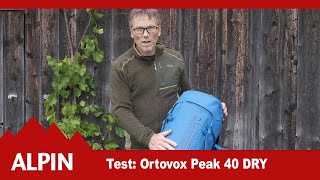 Test 2021 Ortovox Peak 40 Dry  Tourenrucksack  ALPIN  Das Bergmagazin [upl. by Pierrepont]