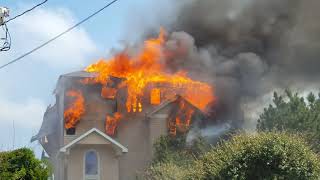 House Burns Down on Hatteras Island 82318 [upl. by Baggett562]