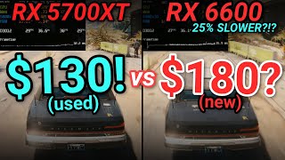 Are USED GPUs a Stupid Idea  used RX 5700XT vs new RX 6600 amp a750 [upl. by Anelas266]