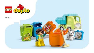 LEGO instructions  DUPLO  10987  Recycling Truck [upl. by Aslam]