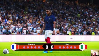 FRANCE 🆚 ITALY  Penalty Shootout  EURO 2024 Final  Mbappe vs Bonucci  PES Gameplay [upl. by Vanhomrigh491]