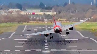 EASYJET A319 😱MEGA Wing Dip on Landing [upl. by Landan]