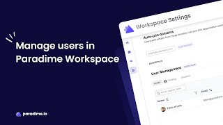 User Management in Paradime Workspace [upl. by Philipp]