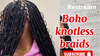 Boho knotless box braids [upl. by Aihsa288]