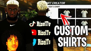 HOW TO GET TSHIRT CREATOR AND UNLOCK CUSTOM SHIRTS ON NBA2K22 FREE CUSTOM SHIRTS AT ANY REPLEVEL [upl. by Bergquist921]