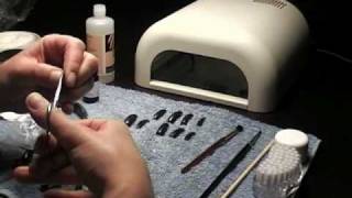 UV Gel Nails mit Black Tips Tutorial Part1 [upl. by Ricardo]