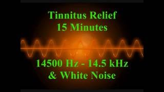 Tinnitus relief  15 minutes  14500 Hz  145 kHz amp White noise [upl. by Adiam]