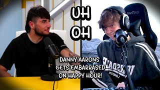 Danny Aarons FLEXES Tattoos and gets EMBARASSED on JaackMaates Happy Hour Podcast [upl. by Entsirhc]