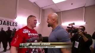 Brock Lesnar meets The Rock backstage on UFC [upl. by Oivat]