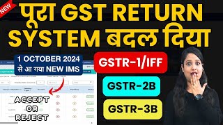 All GST Return System is changes in GST from 1 October 2024 New Invoice Management System IMS [upl. by Lexerd]