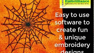 Using Embrilliance StitchArtist amp Enthusiast to create a spider web type design [upl. by Ai544]