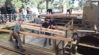 Steam Scene McLeans Island Steam Powered Sawmill [upl. by Gelman]