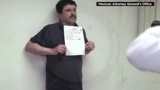 New video shows El Chapo being booked [upl. by Onailil311]