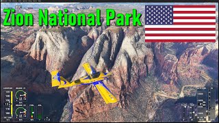 Flight Simulator MSFS2020 Zion National Park  Utah Freeware ADDON Photogrammetry [upl. by Aikel]