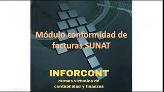 SUNAT CONFORMIDAD DE FACTURAS ELECTRONICAS [upl. by Amjan772]