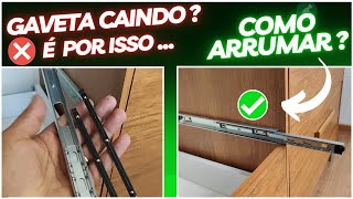 Como arrumar gavetas com corrediças telescópicas caindo I DIY [upl. by Hploda]