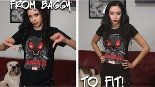 How to Resize a TShirt Altering a Shirt From Baggy to Fitted [upl. by Clapper]