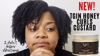 TGIN Honey Curls Custard  Type 4 Wash amp Go [upl. by Abbe]