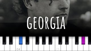 Georgia  Vance Joy piano tutorial [upl. by Wey]