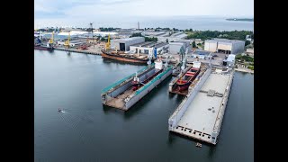 COMMISSIONING OF a NEW FLOATING DOCK for BLRT REPAIR YARDS in TALLINN [upl. by Ibbor405]