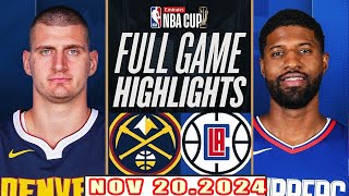 Los Angeles Clippers Vs Denver Nuggets FULL GAME Highlights Nov 202024 NBA Season 202425 [upl. by Anaicilef]