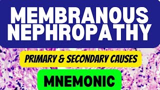 Membranous Nephropathy Types Causes and Mnemonics  Nephrotic Syndrome  Glomerulonephritis [upl. by Nalyad]