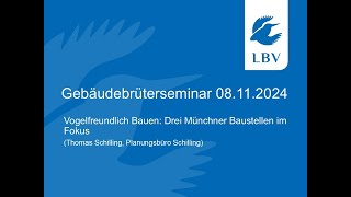 Vogelfreundlich Bauen Drei Münchner Baustellen im Fokus  Thomas Schilling Planungsbüro Schilling [upl. by Eilis90]