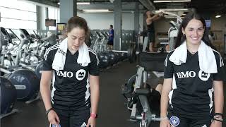 Entrainement préféré des joueuses du Programme féminin du CF Montréal [upl. by Erskine]