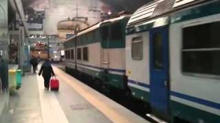 Ruggito E656 in accelerazione Milano Centrale 140212 [upl. by Lubeck]