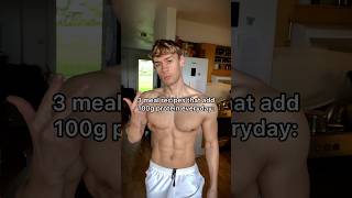 3 meal recipes that add 100g protein gains protein recipe gymrat [upl. by Lenahtan]