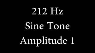 212 Hz Sine Tone Amplitude 1 [upl. by Wilbur]