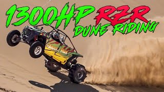 Dune Riding our 1300HP Polaris RZR [upl. by Raclima]