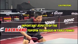 DO THIS WHEN USING THE BACKHAND TOPSPIN TECHNIQUE IN TABLE TENNIS backhand tabletennistechnique [upl. by Ardnic]