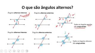 Paralelismo Ângulos Alternos internos e externos Exercícios [upl. by Akinihs]