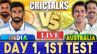 Live IND Vs AUS Day 1  1st Test  Live Scores amp Commentary  India vs Australia  Last 10 [upl. by Norak]