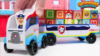 Best ABC Learning Toy Video for Toddlers Paw Patrol Letter Blocks for Kids [upl. by Nohsauq]