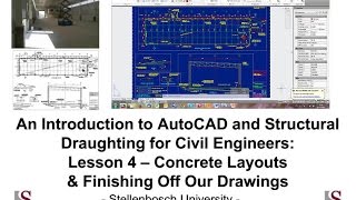 Introduction to AutoCAD amp Structural Draughting for Civil Engineers Tutorial 4  Concrete Layouts [upl. by Aikar386]