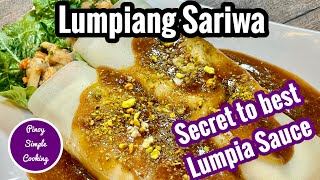 LUMPIANG SARIWA  How to make Fresh Lumpia  With Best Lumpiang Sariwa Sauce  Pinoy Simple Cooking [upl. by Connel547]