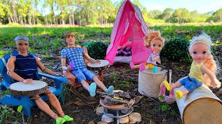 Fathers Day 2022  Elsa amp Anna toddlers  backyard camping  tents [upl. by Corson]