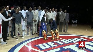 Stars come out for Pistons final game at The Palace [upl. by Baecher]